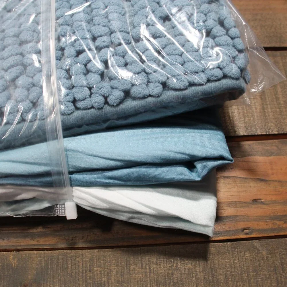 Blue Ombre Shower Curtain Set